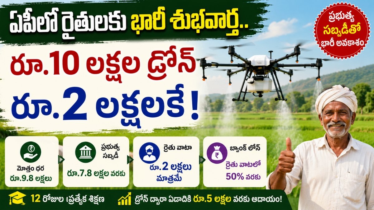 Agriculture Drone Subsidy Scheme రైతులకు భారీ సబ్సిడీ