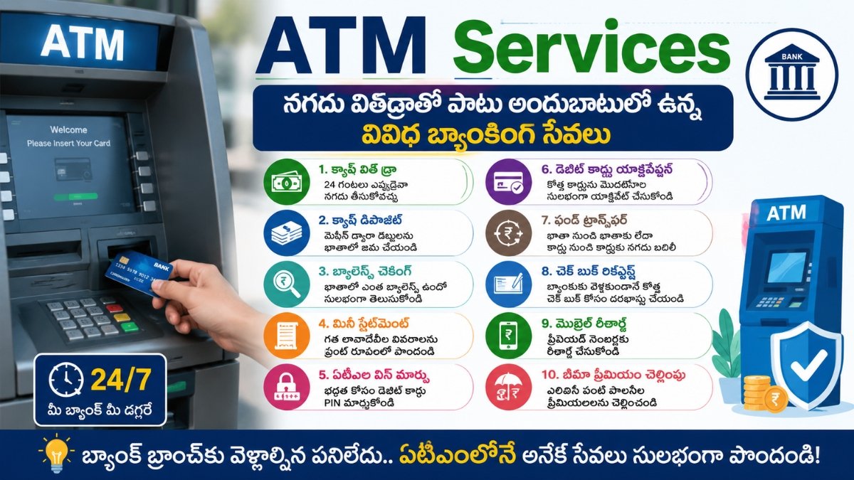 ATM Services 10 Banking Services in India